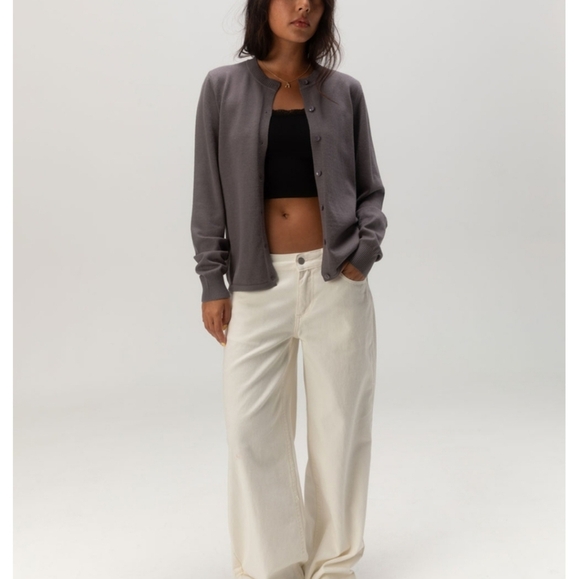 RSQ Womens Crewneck Button Cardigan, SMALL, NWT - Picture 2 of 9